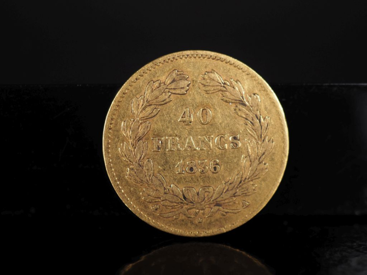 Pièce de 40 Francs or, Louis-Philippe I Roi des Français, 1836-A.  FRA