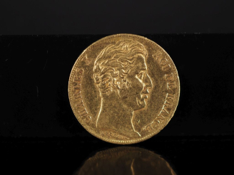 Vente aux enchères Pièce de 20 Francs or, Charles X, Roi de France, 1825-W. FRAIS ACHETEU