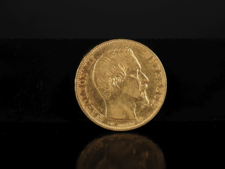 Vente aux enchères Pièce de 20 Francs or, Napoléon III Empereur, 1856-A. FRAIS ACHETEURS 