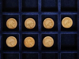 Vente aux enchères Sept pièces de 20 Francs or, 1857-A.  FRAIS ACHETEURS 10% HT.