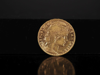 Vente aux enchères Pièce de 20 Francs or, 1905. FRAIS ACHETEURS 10% HT