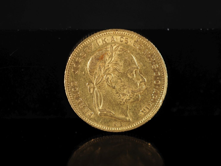 Pièce de 20 Francs/8 Forint or, François-Joseph I, 1880. FRAIS ACHETEU