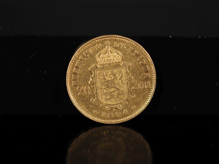 Pièce de 20 Leva or, Bulgarie, 1894.  FRAIS ACHETEURS 10 % HT.