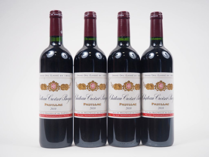 4 BOUTEILLES CHÂTEAU CROIZET BAGES GCC PAUILLAC - 2010