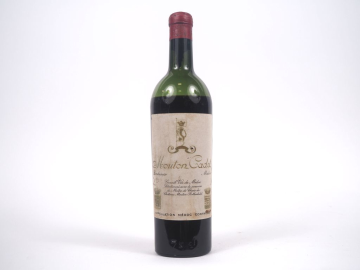1 VIEILLE BOUTEILLE MOUTON CADET MÉDOC - NM - VIDANGE