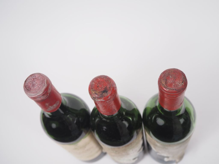 3 BOUTEILLES CHÂTEAU MOUTON BARON PHILIPPE GCC PAUILLAC : 1 de 1964 VI
