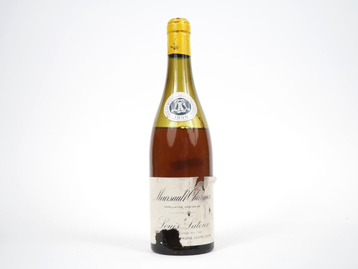 1 BOUTEILLE MEURSAULT CHARMES LOUIS LATOUR - 1959 - VIDANGE/ETA/CAPSUL