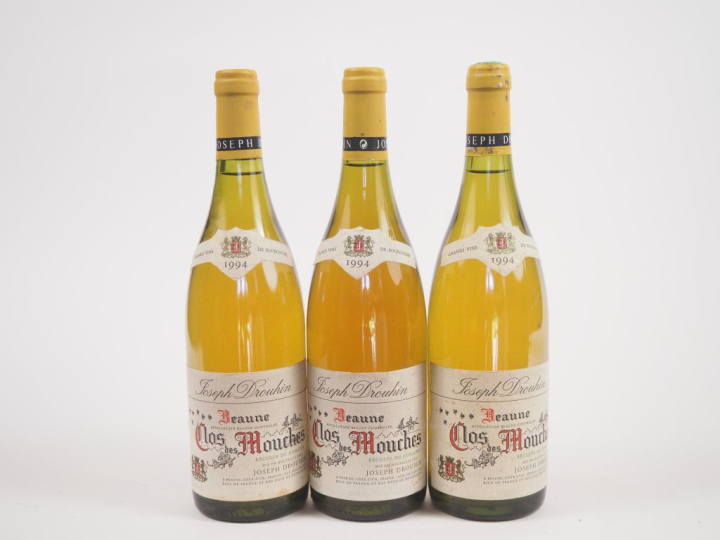 3 BOUTEILLES BEAUNE "CLOS DES MOUCHES" JOSEPH DROUHIN - 1994 - 2 ETLT 