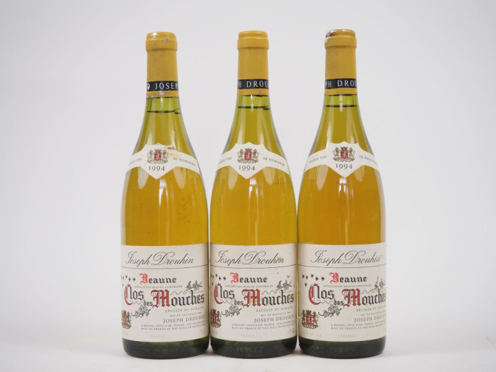 3 BOUTEILLES BEAUNE "CLOS DES MOUCHES" JOSEPH DROUHIN - 1994 - 1 ETLA/