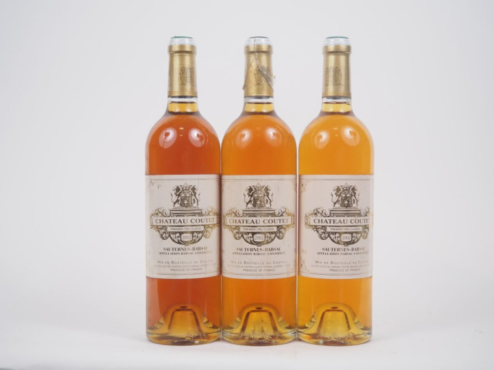 3 BOUTEILLES CHÂTEAU COUTET 1er CC SAUTERNES  - 2002 - 1 ET 