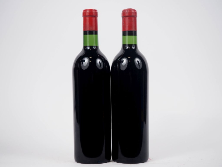 2 BOUTEILLES CHÂTEAU L'ÉVANGILE POMEROL - 1957 - TRÈS BONS NIVEAUX/SE/