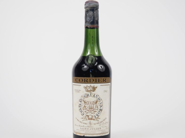 1 BOUTEILLE CHÂTEAU GRUAUD LAROSE GCC ST JULIEN - 1962 - 5,5 CM/CAPS A