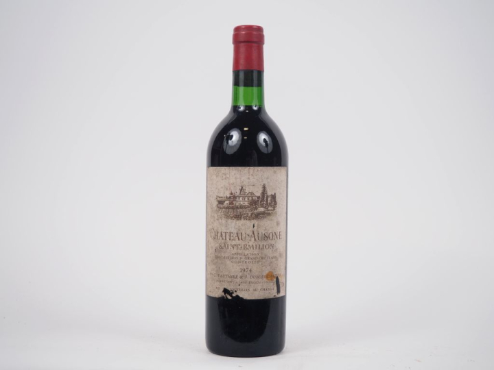 1 BOUTEILLE CHÂTEAU AUSONE 1er GCC ST ÉMILION - 1974 - BG/ES 