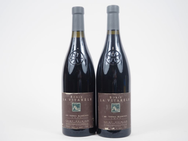 2 BOUTEILLES SAINT CHINIAN BORIE LA VITARÈLE "LES TERRES BLANCHES" - 2