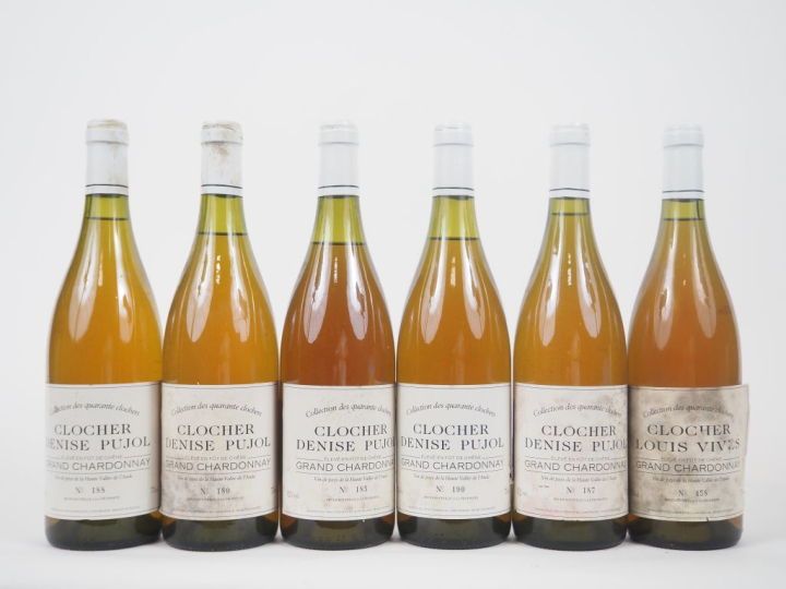 6 BOUTEILLES TOQUES ET CLOCHERS GRAND CHARDONNAY "SERRES" : 5 DENISE P