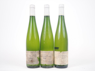 Vente aux enchères 3 BOUTEILLES GC EICHBERG ANTOINE STOFFEL : 2 PINOT GRIS - 2008 - EA / 