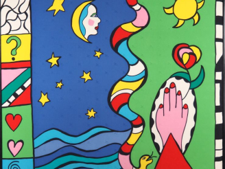 Vente aux enchères Niki de SAINT PHALLE. Foulard "Planète" Edition Artcurial Paris. signé