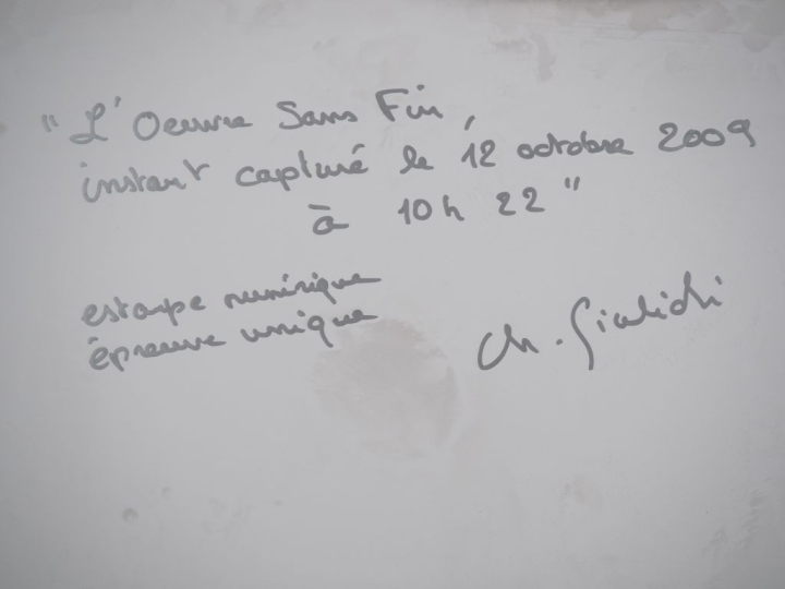 Ch. GIALIDI.  "l'œuvre sans fin, instant capturé le 12,10,2009 à 10h22