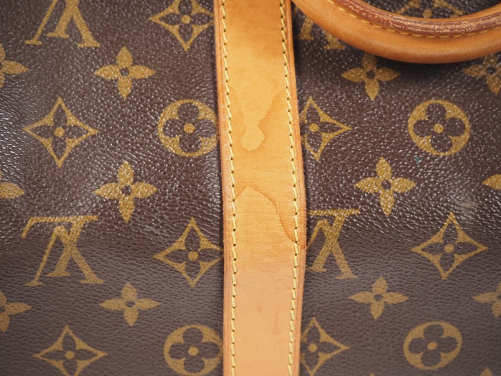 Louis VUITTON, Keepall 45 Sac en toile enduite monogrammée et cuir nat
