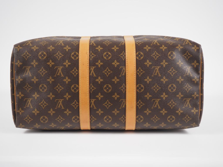 Louis VUITTON, Keepall 45 Sac en toile enduite monogrammée et cuir nat
