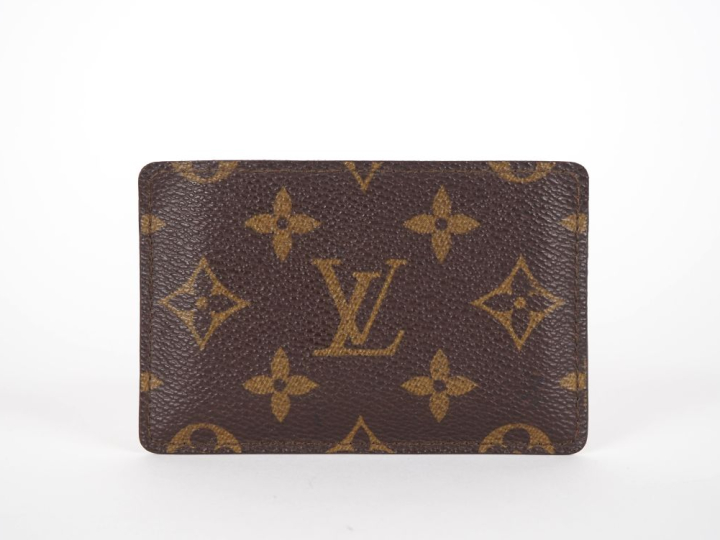 Louis VUITTON, Paris Porte cartes en toile enduite monogrammée et cuir