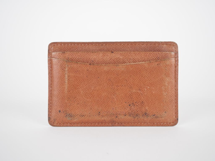 Louis VUITTON, Paris Porte cartes en toile enduite monogrammée et cuir