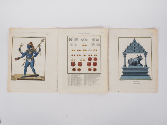 Vente aux enchères 10 gravures en couleur d'après Sonnerat issues de l'ouvrage "voyage au