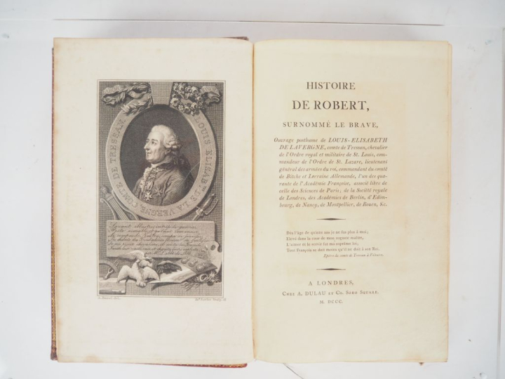 TRESSAN (Louis-Élisabeth de La Vergne, comte de). HISTOIRE DE ROBERT, 