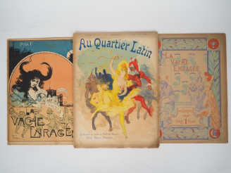 Vente aux enchères [CHÉRET (Jules)]. AU QUARTIER LATIN. 2ème année – Numéro 1. Mi-Carême 