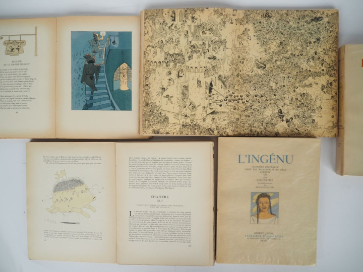 [DUBOUT]. 4 VOLUMES ILLUSTRÉS PAR DUBOUT : RABELAIS (François). GARGAN