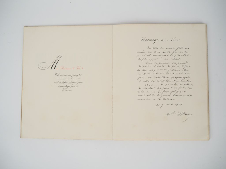 [DUFY]. DERYS (Gaston). MON DOCTEUR LE VIN. Aquarelles de Raoul Dufy. 