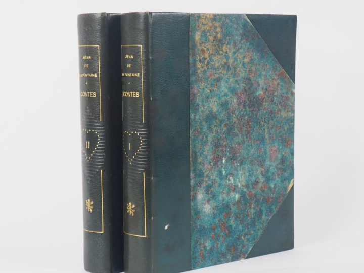 LA FONTAINE. CONTES. Éditions du Rameau d’Or, 1956. Deux volumes in-4 