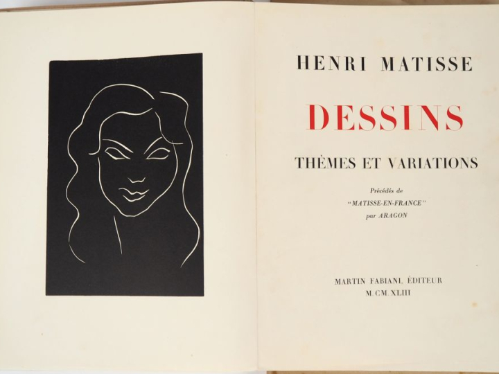 [MATISSE]. DESSINS. Thèmes et variations. Précédés de "Matisse-en-Fran
