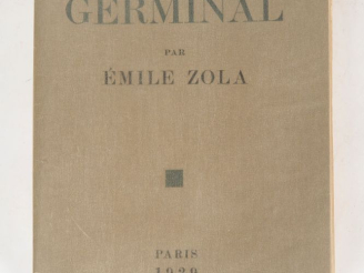 Vente aux enchères ZOLA (Émile). GERMINAL. P., Javal et Bourdeaux, 1928. Grand et fort vo