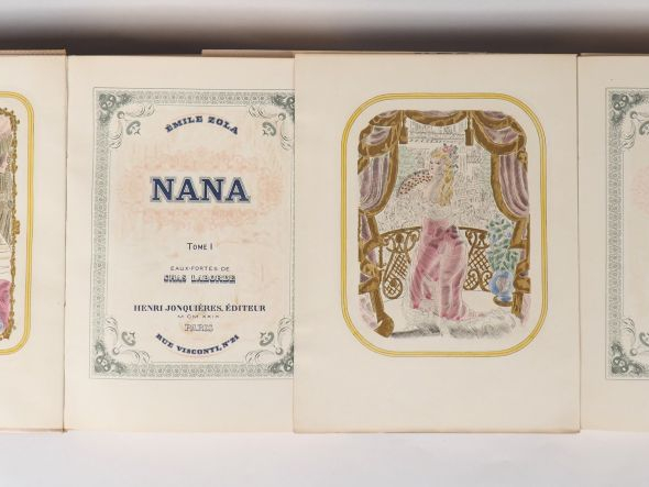 ZOLA (Émile). NANA. P., Jonquières, 1929. Deux volumes grand in-4 en f