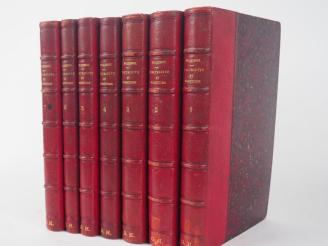 Vente aux enchères BECQUEREL. Électricité et Magnétisme. 7 vol. Manque 2ème partie du tom