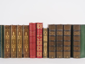 Vente aux enchères Lot de livres comprenant 11 volumes : - Lord Geroge Gordon BYRON. Œuvr