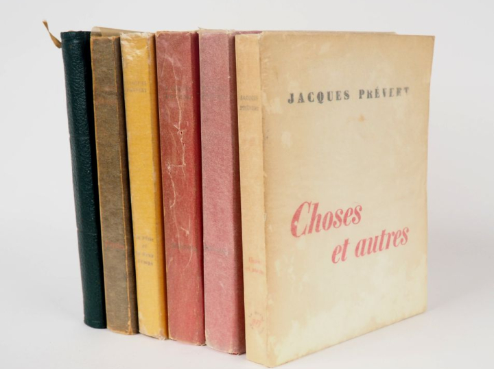 Jacques PREVERT. Lot de 6 volumes, comprenant : - Histoires. 1 vol. - 