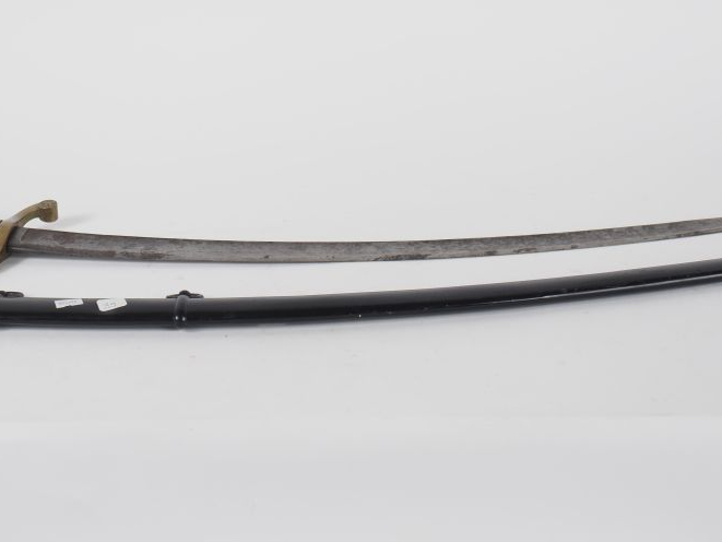 Sabre d’officier d’artillerie modèle 1829.  Poignée recouverte de galu