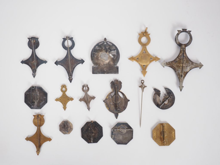 COMPAGNIES MEHARISTES ET SAHARIENNES  Ensemble de 15 insignes :  Compa