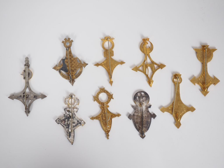 COMPAGNIES SAHARIENNES  Ensemble de neuf insignes :  1ere CSI (Drago P