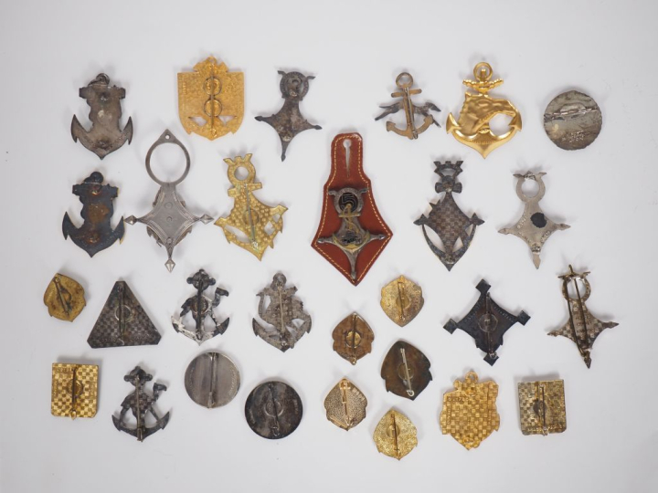 TROUPES DE MARINE  Ensemble de vingt neuf insignes :  Deux méharistes 