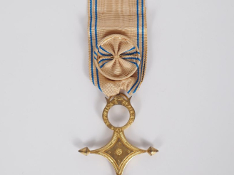 Vente aux enchères FRANCE  ORDRE DU MERITE SAHARIEN  Croix d’officier en vermeil. Poinçon