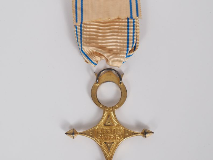 FRANCE  ORDRE DU MERITE SAHARIEN  Croix d’officier en vermeil. Poinçon