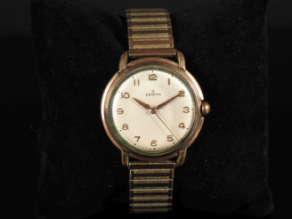Vente aux enchères ZENITH Ref. 766166 Montre bracelet, boitier en plaqué or.  Cadran rond
