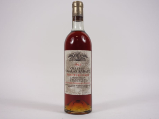 Vente aux enchères 1 BOUTEILLE CHÂTEAU SIGALAS RABAUD 1er CC SAUTERNES - 1961 - LB/ET