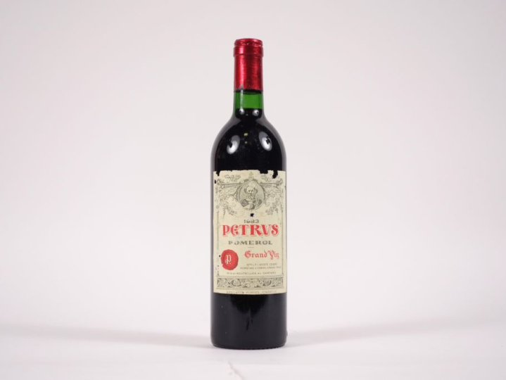 1 BOUTEILLE PETRUS POMEROL - 1983 - BG/ELA/ÉTIQUETTE EXPORT USA DÉCOUP