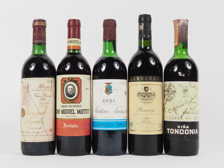5 BOUTEILLES ESPAGNE : 1 "DON MIGUEUL MATEU" CASTILLO DE PERELADA GRAN
