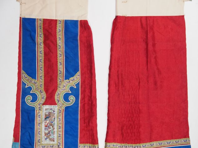 Chine, période Guangxu Ensemble de textiles comprenant, deux éléments 