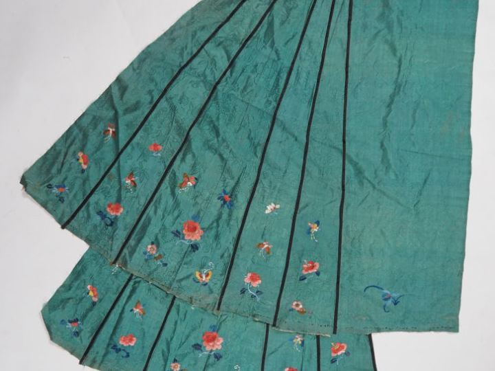 Chine, période Guangxu Ensemble de textiles comprenant, deux éléments 
